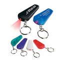 Whistle Flashlight Key Tag